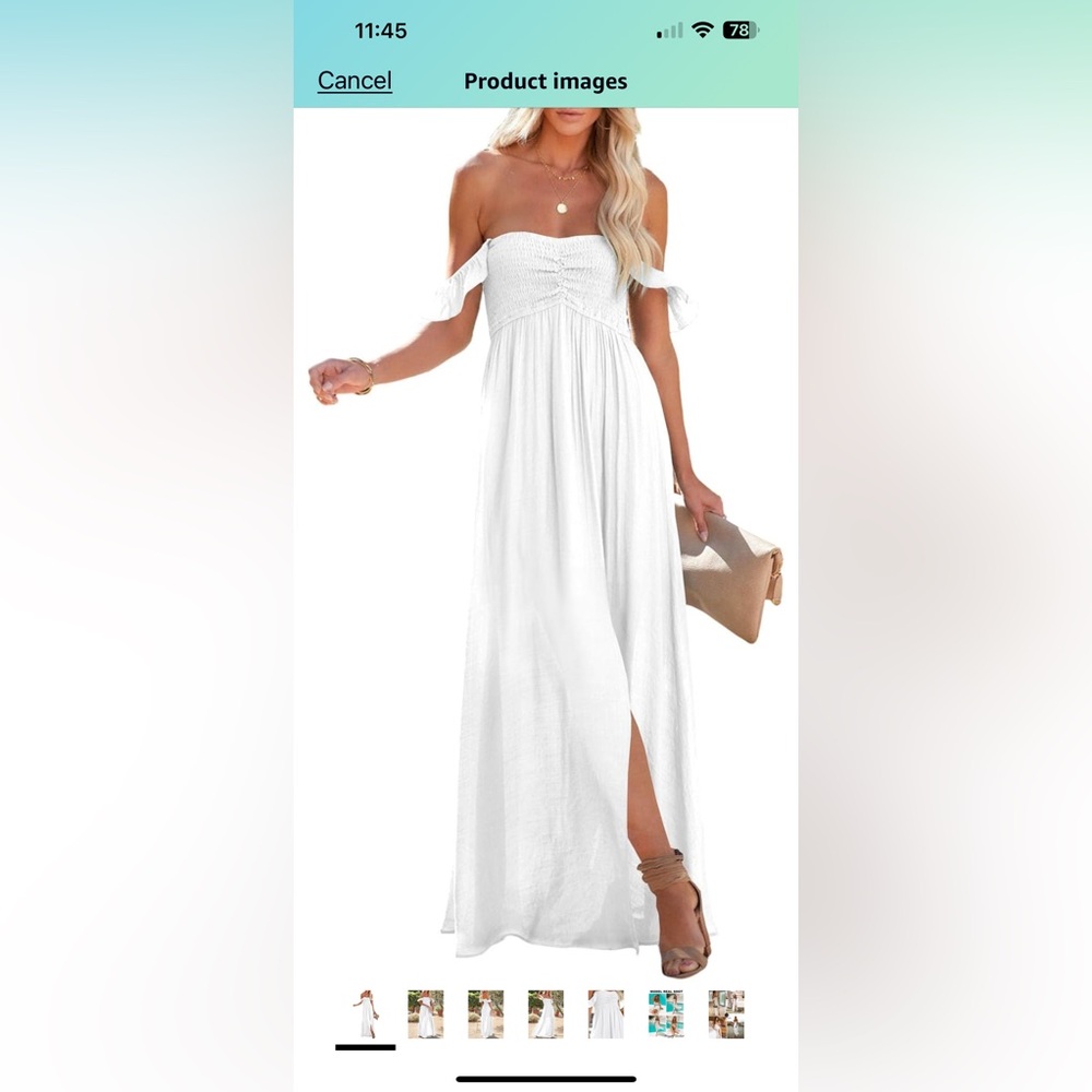 NWT white off shoulder dress size small